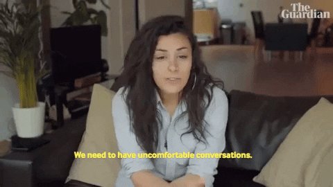 guardian giphygifmaker awkward serious uncomfortable GIF