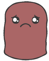 Sad Chocolate Sticker