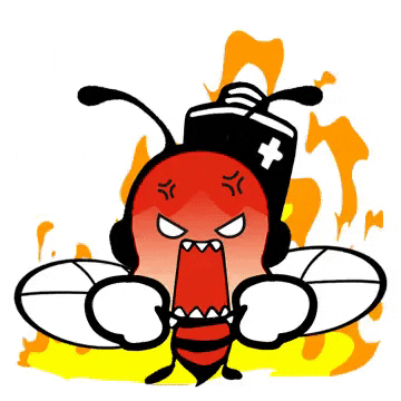 Peebeez angry fire red rage GIF