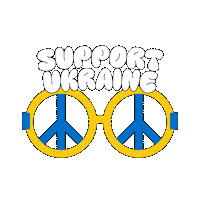 Francisco_Catarino peace glasses war russia Sticker