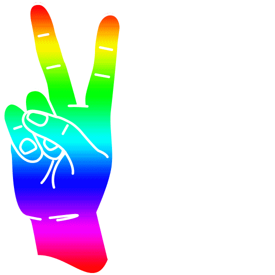 Love And Peace Rainbow Sticker
