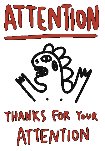 atychuje attention atychuje thanks for your attention Sticker
