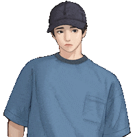 thinkingwolf 미소 지수 한숨 hazzys Sticker