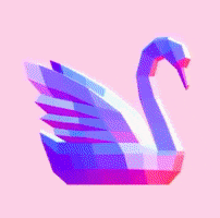 wiko_glitch love valentine swan wikoglitch GIF
