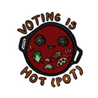 Freshoffthevote voting register to vote chinese food vote by mail Sticker