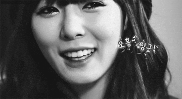 black and white wink GIF