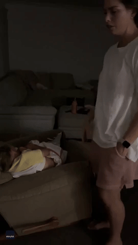 Toddler Pretending to Be Asleep Falls for Trick