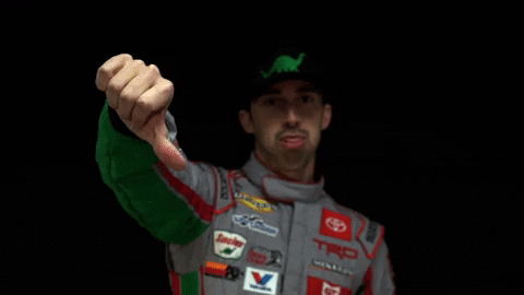 No Way Thumbs Down GIF by NASCAR