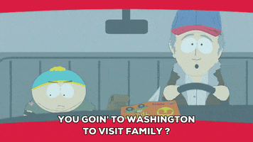 eric cartman hitchhiker GIF by South Park 