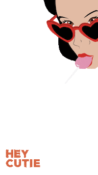 Wink Sunglasses Sticker by Helm Design Studio