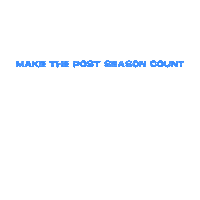 Text gif. Solid blue text reads "Make the post season count," then joined by big industrial letters that read "Get, the, W," and finally, blue letters, underlined for emphasis, "with Warnock."