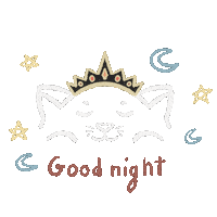 Good Night Cat Sticker