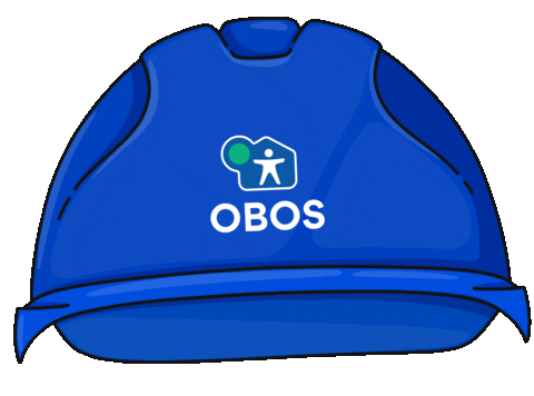 OBOS_Norge giphyupload obos bolig hjelm Sticker