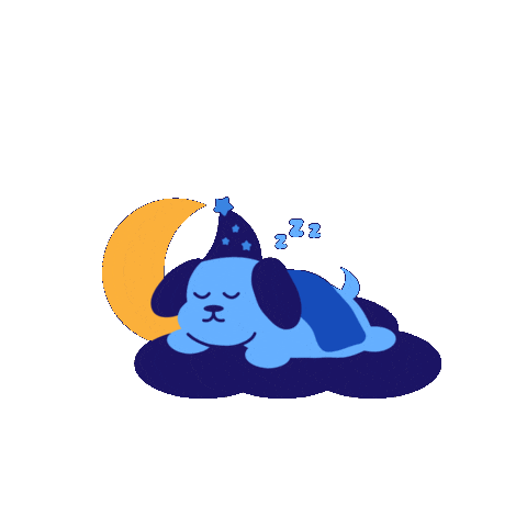 Snoozing Good Night Sticker by Jessica Lau
