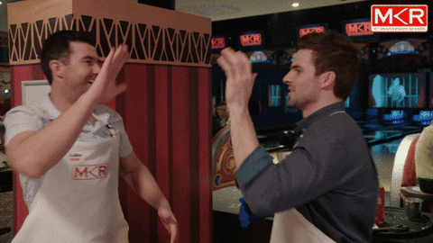 team hug GIF by My Kitchen Rules