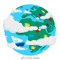 World Earth Sticker by Border Tales