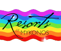 ResortsOfMyk greece mykonos resorts santorini Sticker