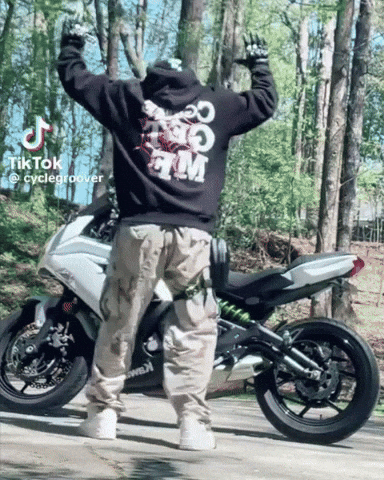 Get On Your Knees Biker GIF