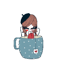 tea carllota Sticker