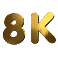 8K Sticker
