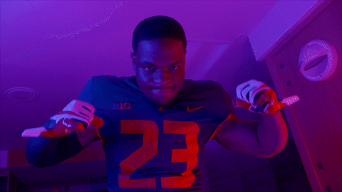 Flexing Lets Go GIF by Fighting Illini Athletics