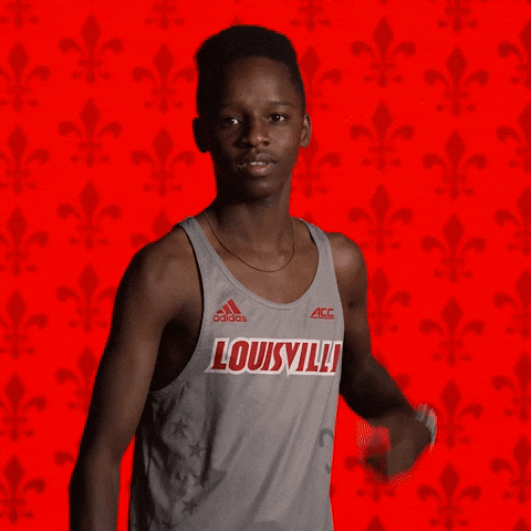 Track Field Go Cards GIF by Louisville Cardinals