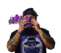 Skull Beard Sticker by PBO