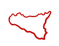 imorusicily red yellow place sicily Sticker