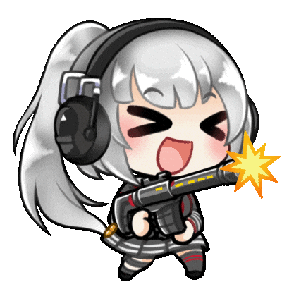 Ktactical gun ar zzz waifu Sticker