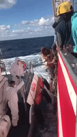 Maltese Coast Guard Transports Migrants to Safety After Spanish Trawler Rescued Them From Sea