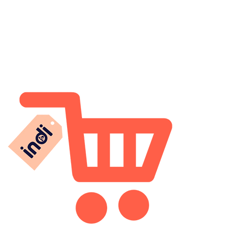 Make Money Shopping Cart Sticker by Indi