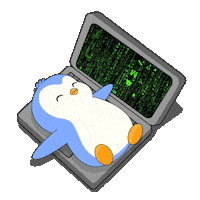 Penguin Chilling Sticker by Pudgy Penguins