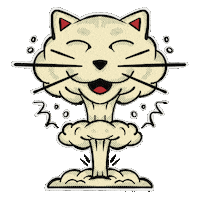 Atom Bomb Cat Sticker