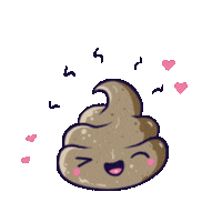 MinaHura fun kawaii poop minahura Sticker