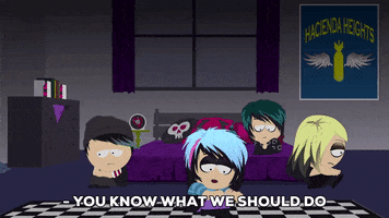 kyle broflovski goth GIF by South Park 
