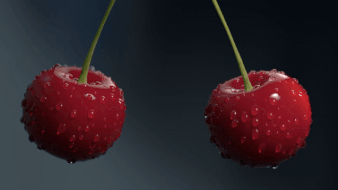 cherries satisfying GIF