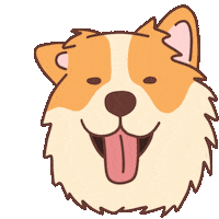 larnjart happy dog animals yay Sticker
