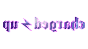 WeChargedUp logo 3d neon lightning Sticker