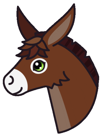 evangelinekingborn giphyupload donkey evygifs cutedonkey Sticker