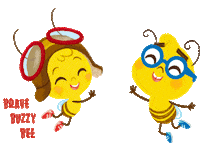 Brave Buzzy Bee Sticker by PenguinKids