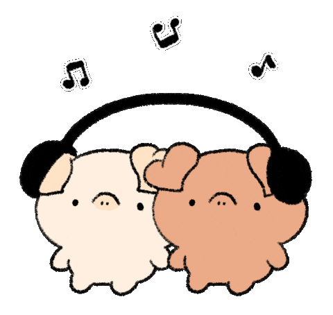 Headphones 小豬 Sticker by BREAD TREE