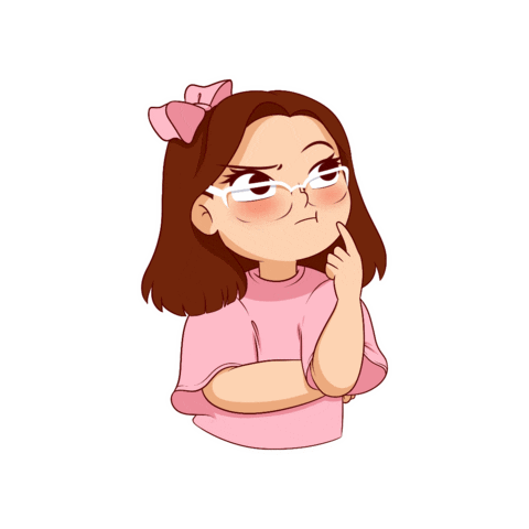 rincondeideas chica pensando pensar rincondeideas Sticker