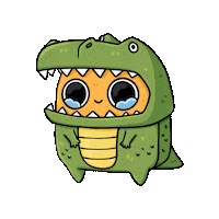 Cute Dinosaur Dino Nuggets Sticker by Sad Nuggie