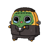 Halloween Sad Face Sticker by Sad Nuggie