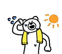 Summer Bear Sticker by takadabear