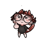 Kirunyu silly chibi catgirl redcat Sticker