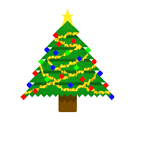 joyfuljuly christmas pixel tree christmas tree Sticker