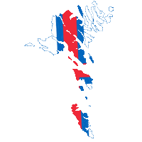 nordicbridges flag denmark nordic faroe islands Sticker