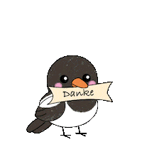 Bird Thank You Sticker by ErlebnisMalerei