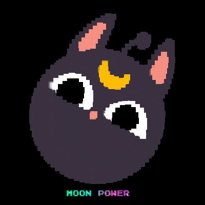 Missbirbb cat sailor moon luna chibi moon GIF